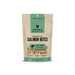 Vital Essentials freeze-dried raw Salmon Bites dog treats in a beige and green pouch.