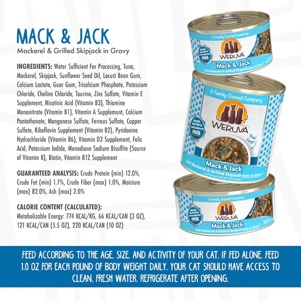 Weruva Mack & Jack with Mackerel & Grilled Skipjack in Gravy