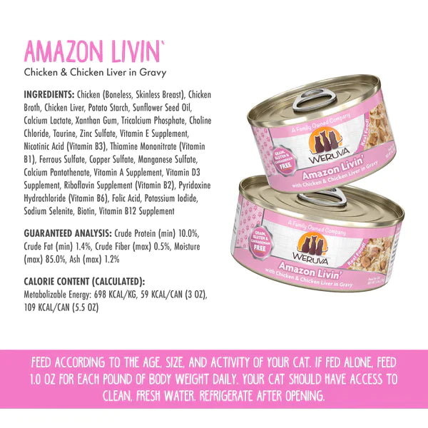 Weruva Amazon Livin' with Chicken & Chicken Liver in Gravy