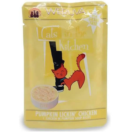 WERUVA CAT PUMPKIN' LICKIN' CHICKEN POUCHES 3 OZ