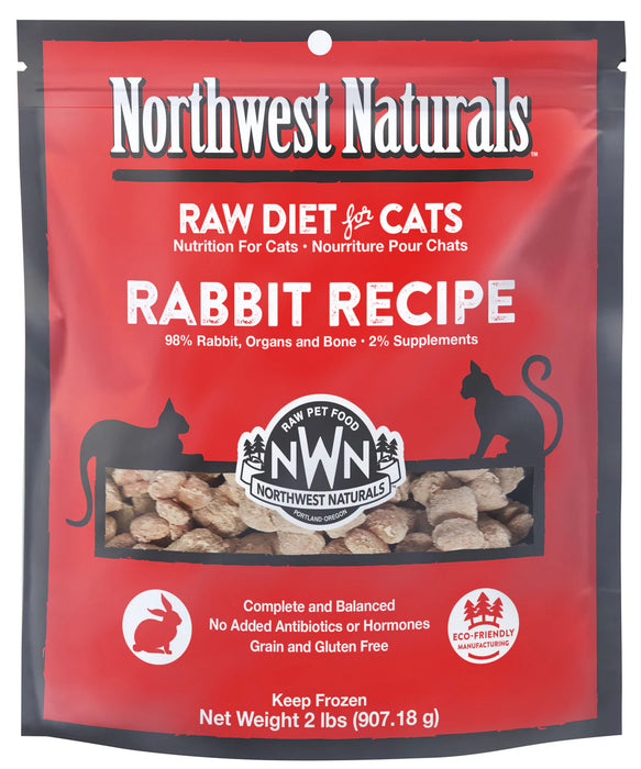 NORTHWEST NATURAL FROZEN NIBBLES CAT/DOG RABBIT 2 LBS
