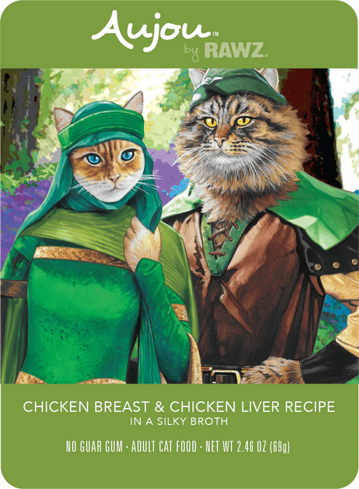 Rawz Aujou Chicken Breast & Chicken Liver Cat Food Recipe