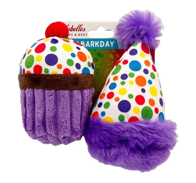HUXLEY & KENT DOG TOY TINY TUFF IT'S MY BARKDAY 2 PACK
