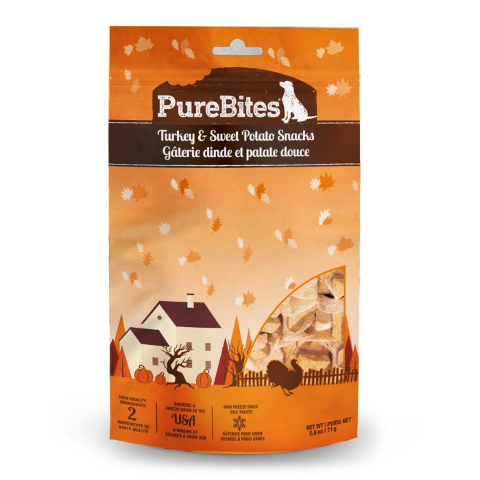 PureBites Fall Turkey & Sweet Potato Freeze Dried Dog Treats