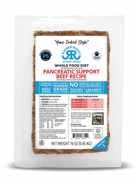 RAISED RIGHT PANCREATIC SUPPORT RECIPES 16 OZ