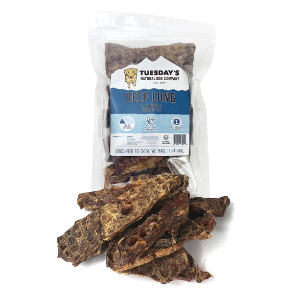Tuesday's Natural Dog Company Beef Lung Wafers - 4 oz