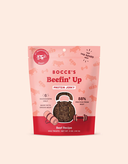 BOCCE’S BAKERY BEEFIN' UP PROTEIN JERKY 5 OZ