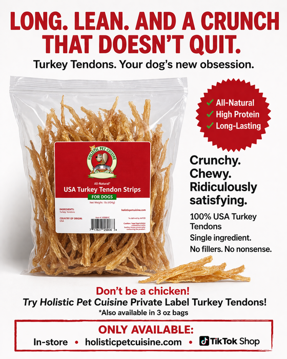 HOLISTIC PET CUISINE TURKEY TENDONS 1 LB
