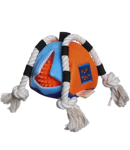TERRITORY DOG TOY 2 IN 1 PUP TENT 8" ORANGE