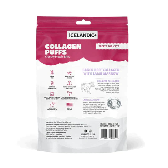 Icelandic+ Beef Collagen Puffs with Marrow Treats for Cats