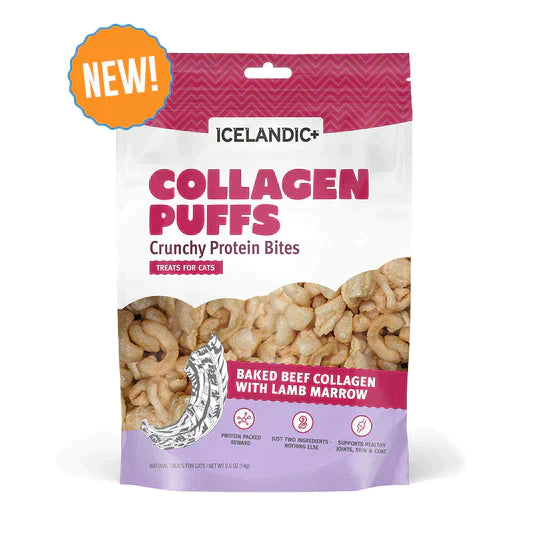 Icelandic+ Beef Collagen Puffs with Marrow Treats for Cats