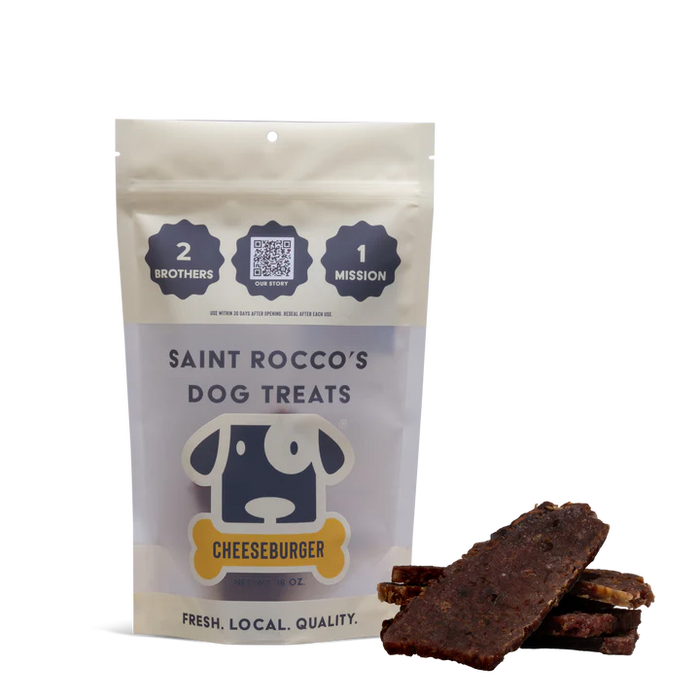 SAINT ROCCO'S DOG TREATS CHEESEBURGER 8 OZ