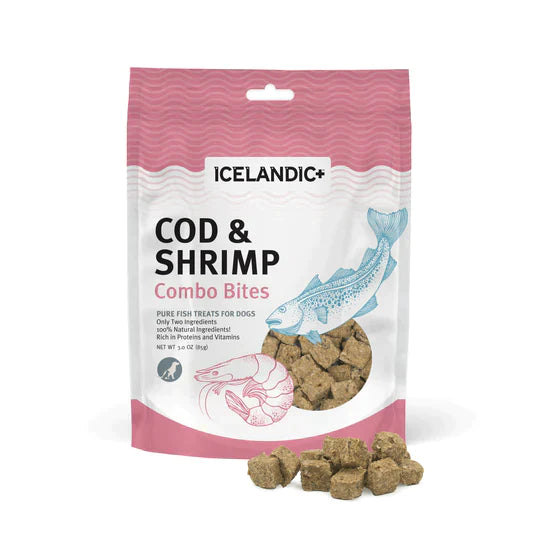 Icelandic+ Cod & Shrimp Combo Bites Fish Dog Treats