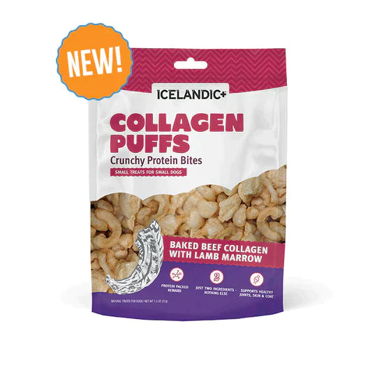Icelandic+ Beef Collagen Puffs with Marrow Treats for Small Dogs - 1.3oz