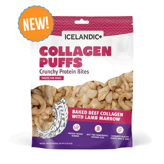 Icelandic+ Beef Collagen Puffs with Marrow Treats for Dogs - 2.5oz