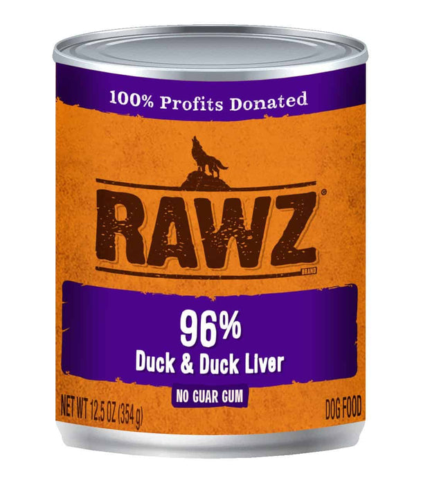Rawz 96% Duck & Duck Liver Dog Food