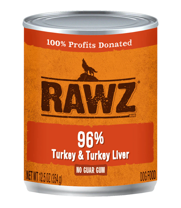 Rawz 96% Turkey & Turkey Liver Dog Food