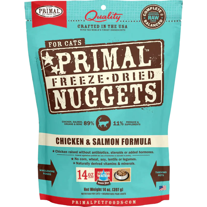Primal Pet Foods Feline Freeze-dried Nuggets Chicken & Salmon