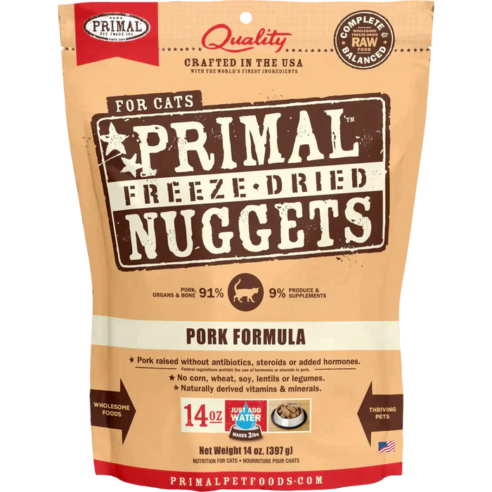 Primal Pet Foods Feline Freeze-dried Nuggets Pork