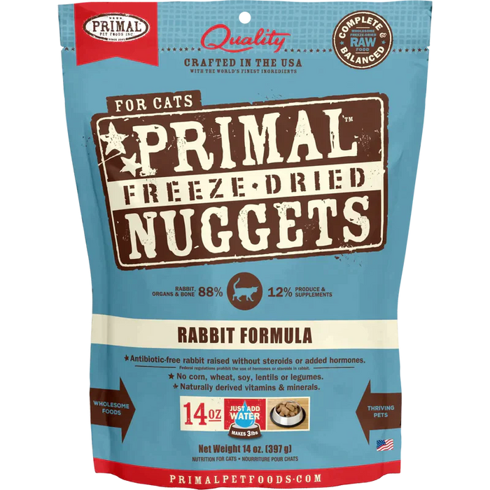 Primal Pet Foods Feline Freeze-dried Nuggets Rabbit