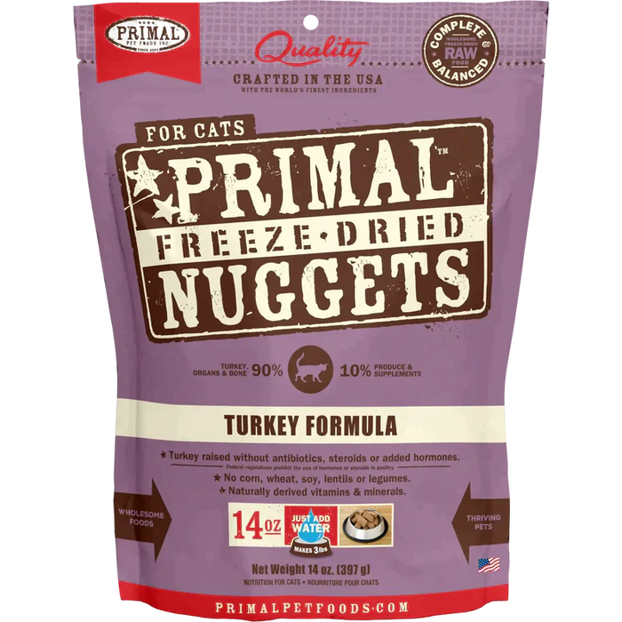 Primal Pet Foods Feline Freeze-dried Nuggets Turkey