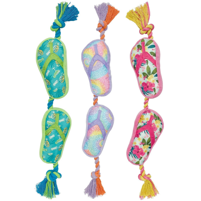 MULTIPET MARGARITAVILLE ROPE FLIP FLOPS 18"