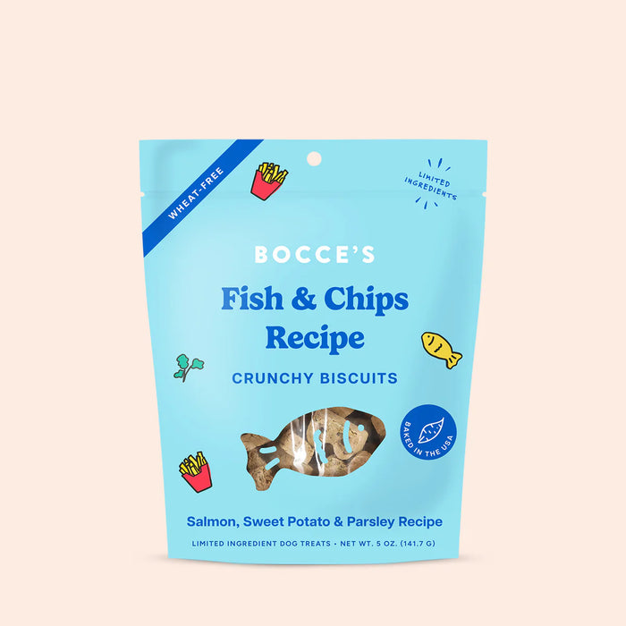 BOCCE’S BAKERY FISH & CHIPS CRUNCHY BISCUITS 5 OZ