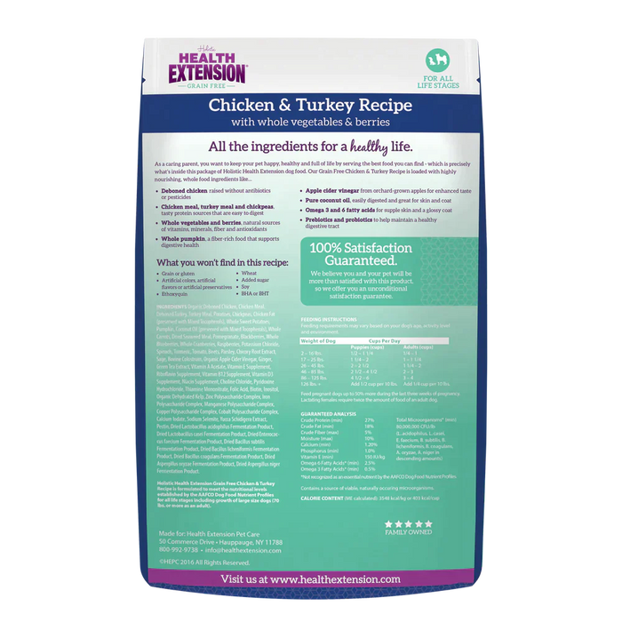 Health Extension Grain Free Chicken & Turkey Recipe