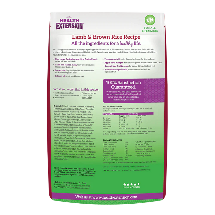 Health Extension Lamb & Brown Rice Recipe