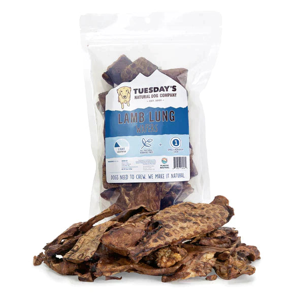 Tuesday's Natural Dog Company Lamb Lung Wafers - 4 oz