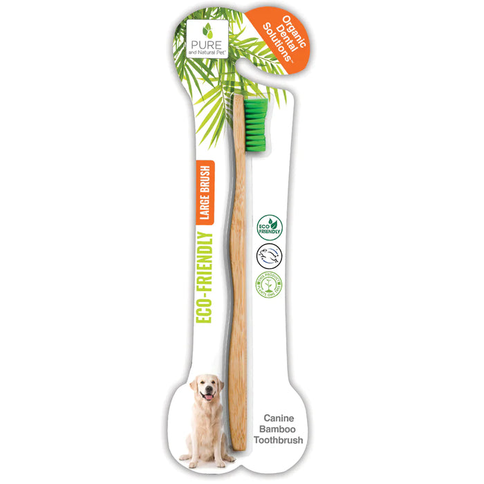 Pure and Natural Pet Organic Dental Solutions Bamboo Toothbrush Large