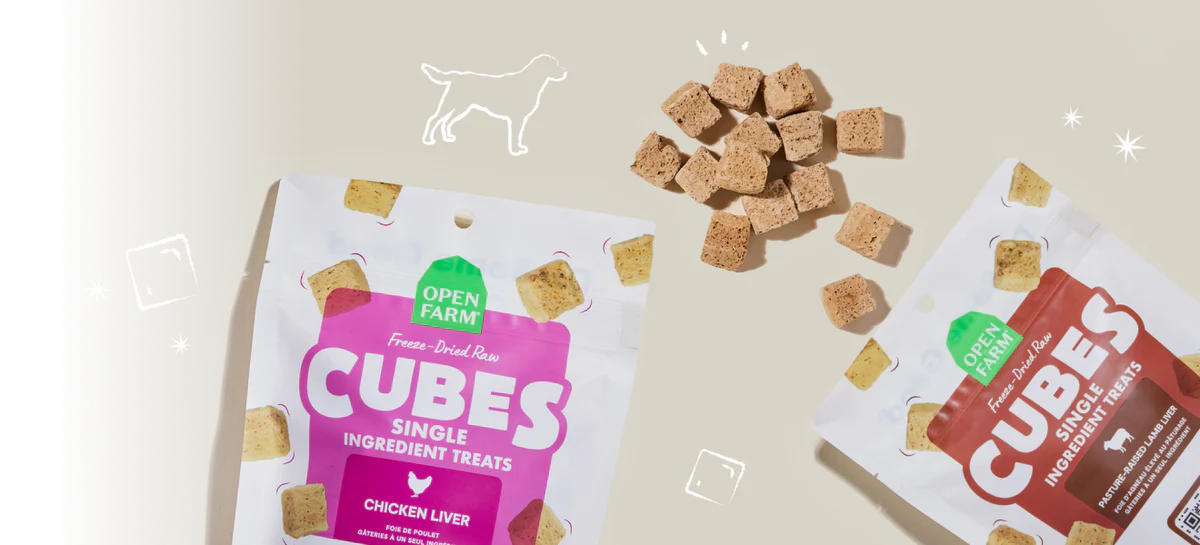 OPEN FARM DOG TREAT FD CUBES 3 OZ