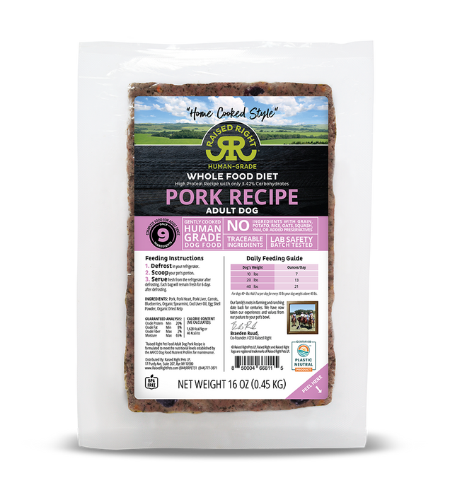 RAISED RIGHT DOG FROZEN ORIGINAL BULK BOX 6LB