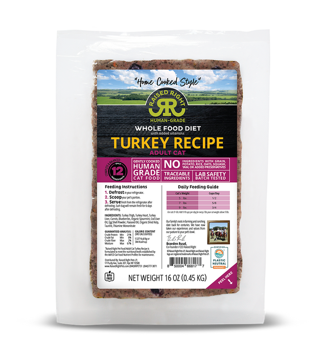 Raised Right Feline Recipes 16 OZ