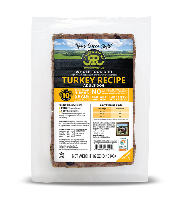 RAISED RIGHT DOG FROZEN ORIGINAL BULK BOX 6LB