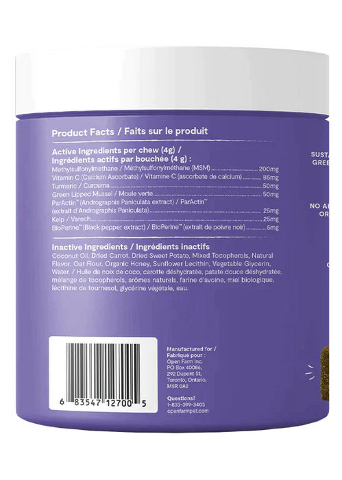 Open Farm Hip & Joint Supplement Chews for Dogs