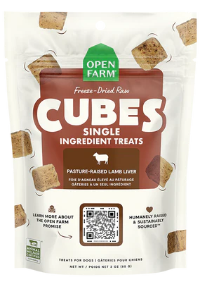 OPEN FARM DOG TREAT FD CUBES 3 OZ
