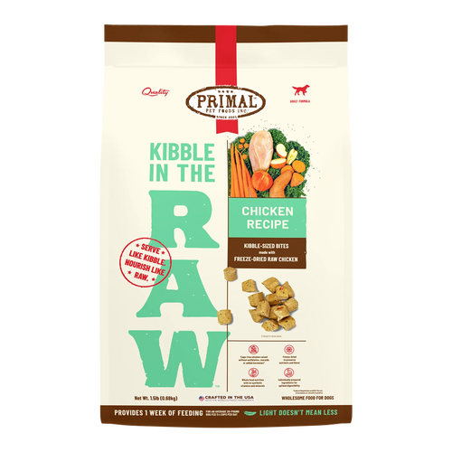 Primal Canine Kibble in the Raw