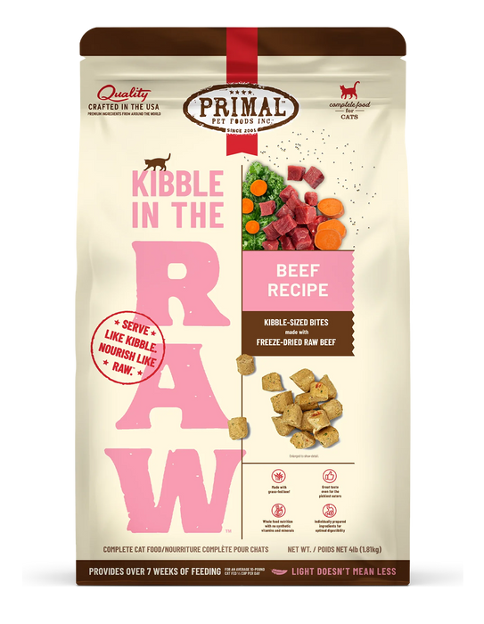 Primal Cat Kibble in the Raw