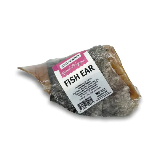 Icelandic+ Fish Ear Cod Skin Wrapped Pig Ear Dog Treat