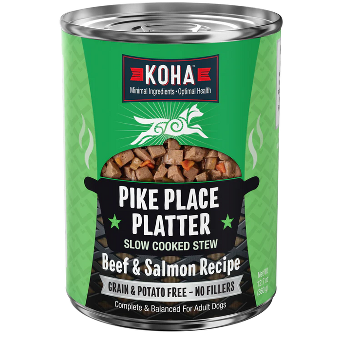 KOHA DOG STEW BEEF & SALMON PIKE PLACE PLATTER 12.7 OZ