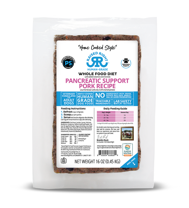 RAISED RIGHT PANCREATIC SUPPORT RECIPES 16 OZ