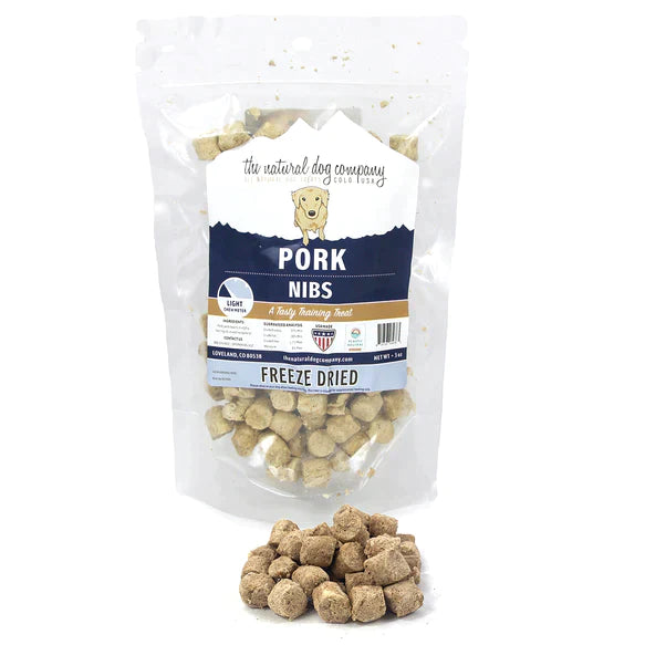 Tuesday's Natural Dog Company Freeze Dried Pork Nibs - 3oz Bag