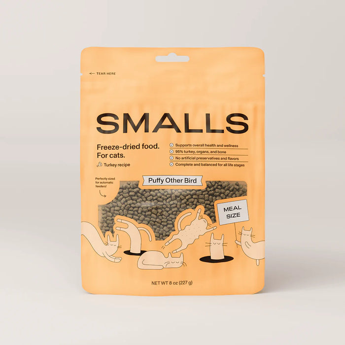SMALLS CAT FREEZE DRIED FOOD PUFFY BIRD TURKEY 8 OZ