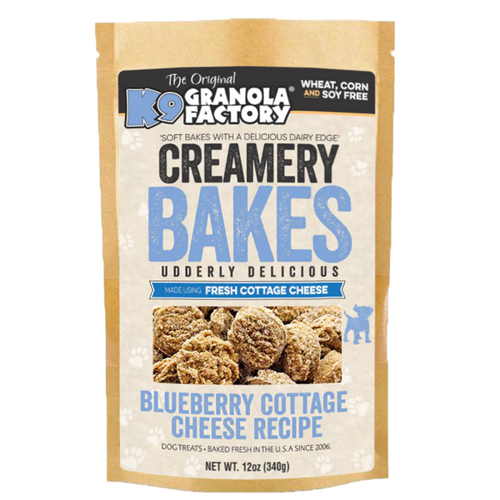 K9 GRANOLA FACTORY CREAMERY BAKES BLUEBERRY COTTAGE CHEESE  12 OZ