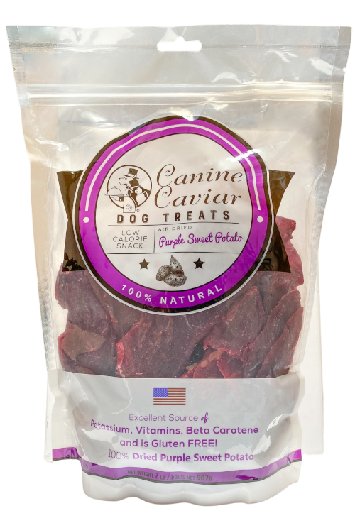 Purple Sweet Freeze Dried Sweet Potato Dog Treats Canine Caviar