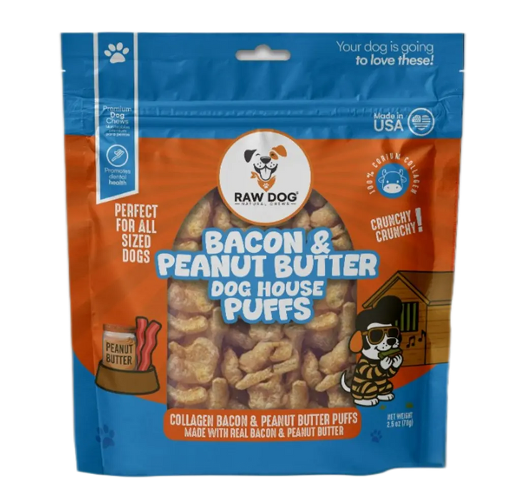 RAWDOG BEEF COLLAGEN BACON & PEANUT BUTTER 2.5 OZ