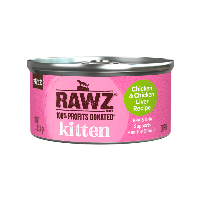 RAWZ CAT CAN KITTEN PATE 2.8 OZ