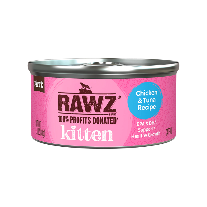 RAWZ CAT CAN KITTEN PATE 2.8 OZ
