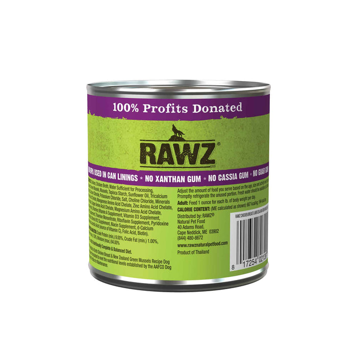 Rawz Chicken Breast & New Zealand Green Mussels Dog Food Recipe